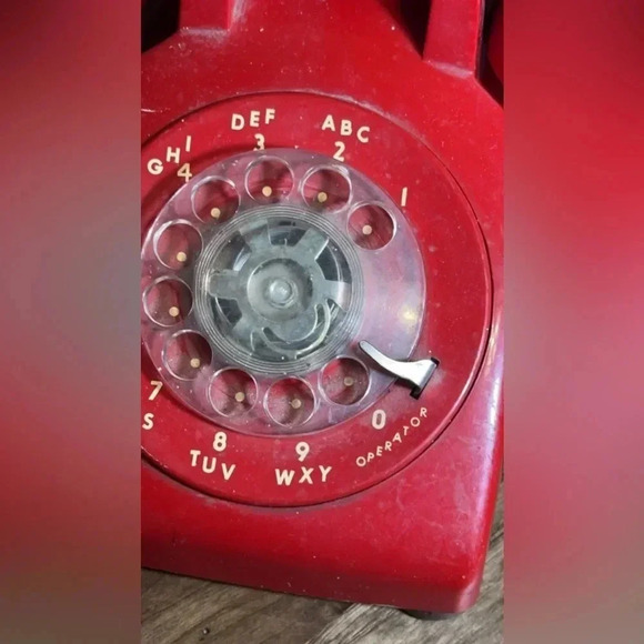 OLD Stromberg Carlson Classic Red Vintage Fashioned Desk Rotary Telephone Phone - Picture 12 of 14